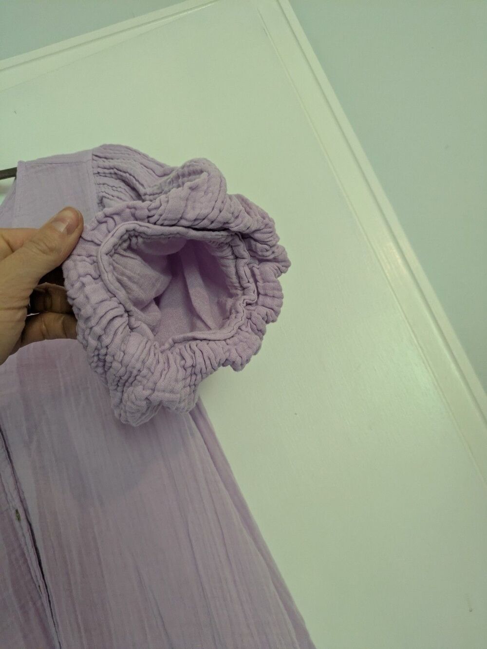 Velvet by Graham & Spencer Pauline Dress XS Purple Cotton Midi Vacation Resort - Picture 9 of 9